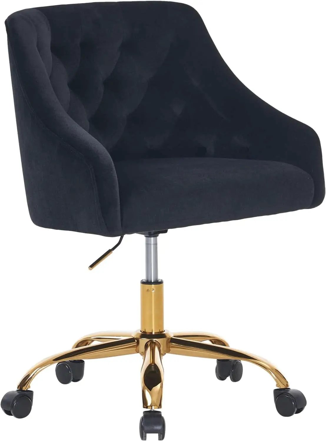 Black Velvet Office Chair 360 Swivel For Home Office from PriceLows™