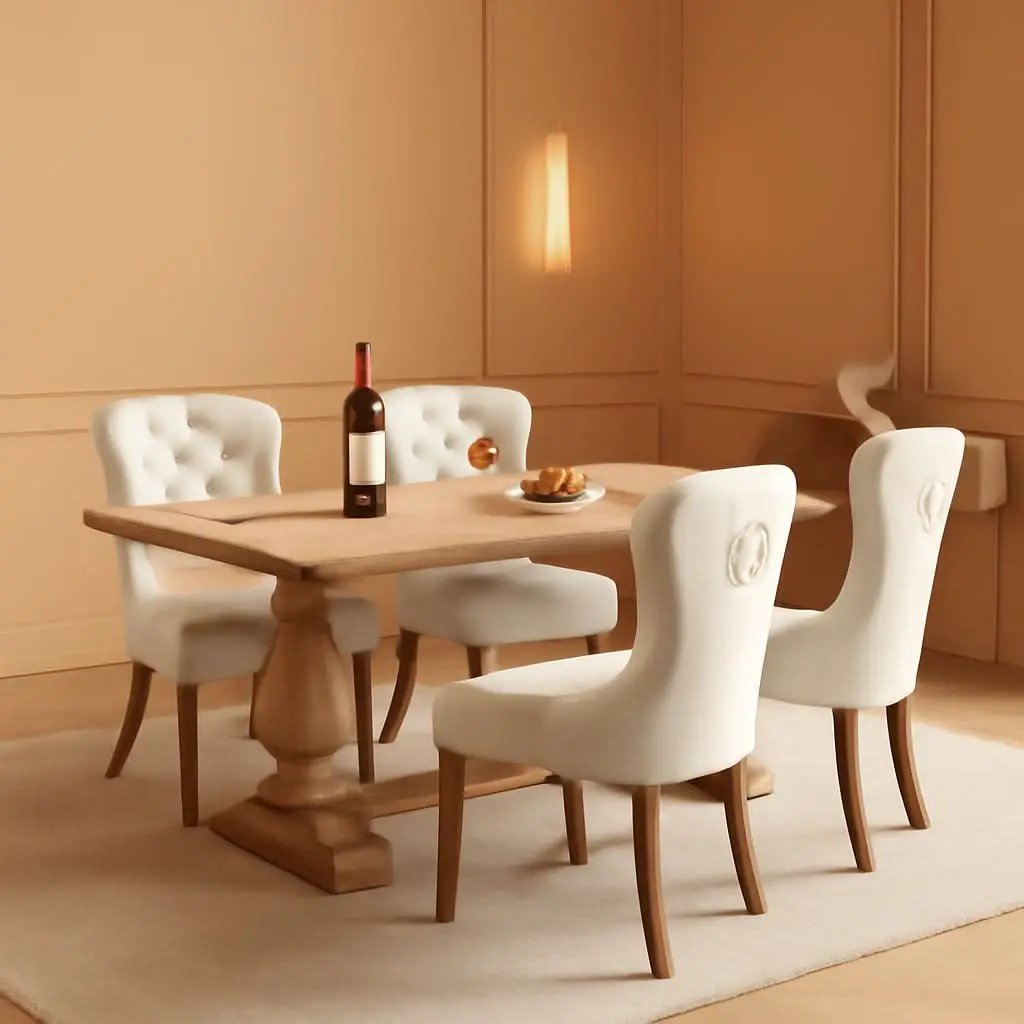 Velvet Dining Chairs Set Of 4 With Solid Wood Frames from PriceLows™