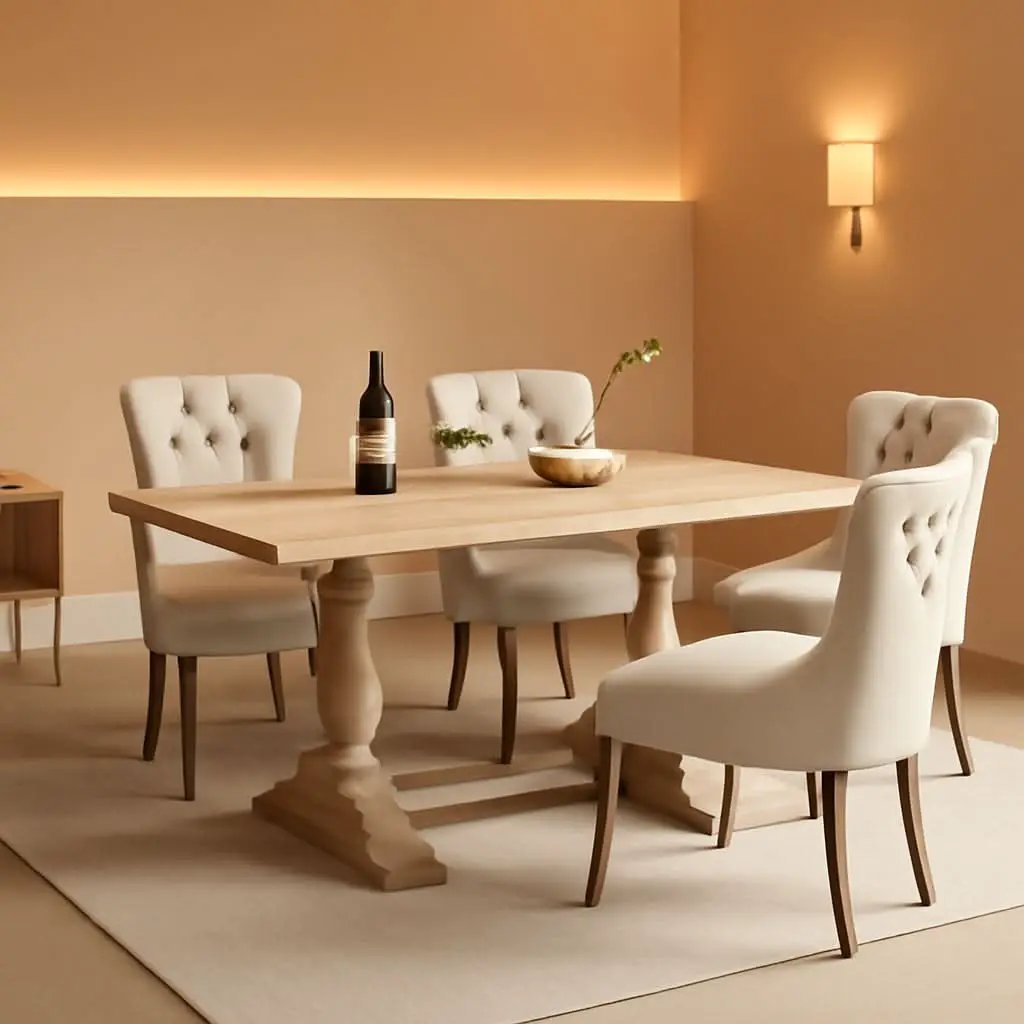 Velvet Dining Chairs Set Of 4 With Solid Wood Frame from PriceLows™
