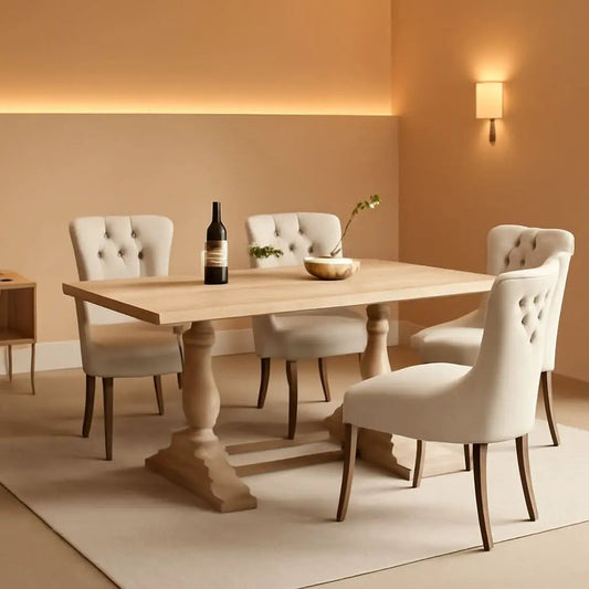 Velvet Dining Chairs Set Of 4 With Solid Wood Frame from PriceLows™