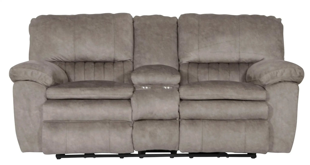 Reyes Power Lay Flat Reclining Console Loveseat With Storage & Cupholders | 2 Pieces | Polyester | Living Room