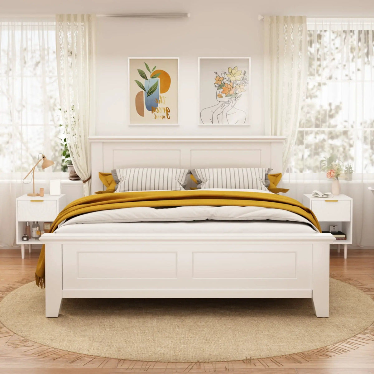 Nightstand With 1 Drawer And Open Shelf - | 15.75 x 15.75 x 22.83 in | Mdf | White