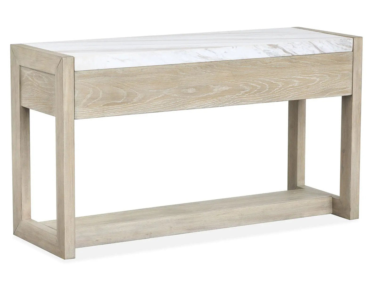 Preston Rectangular Cocktail End Table | Gallery Buff Finish | 25 Inch Width | Timeless Design