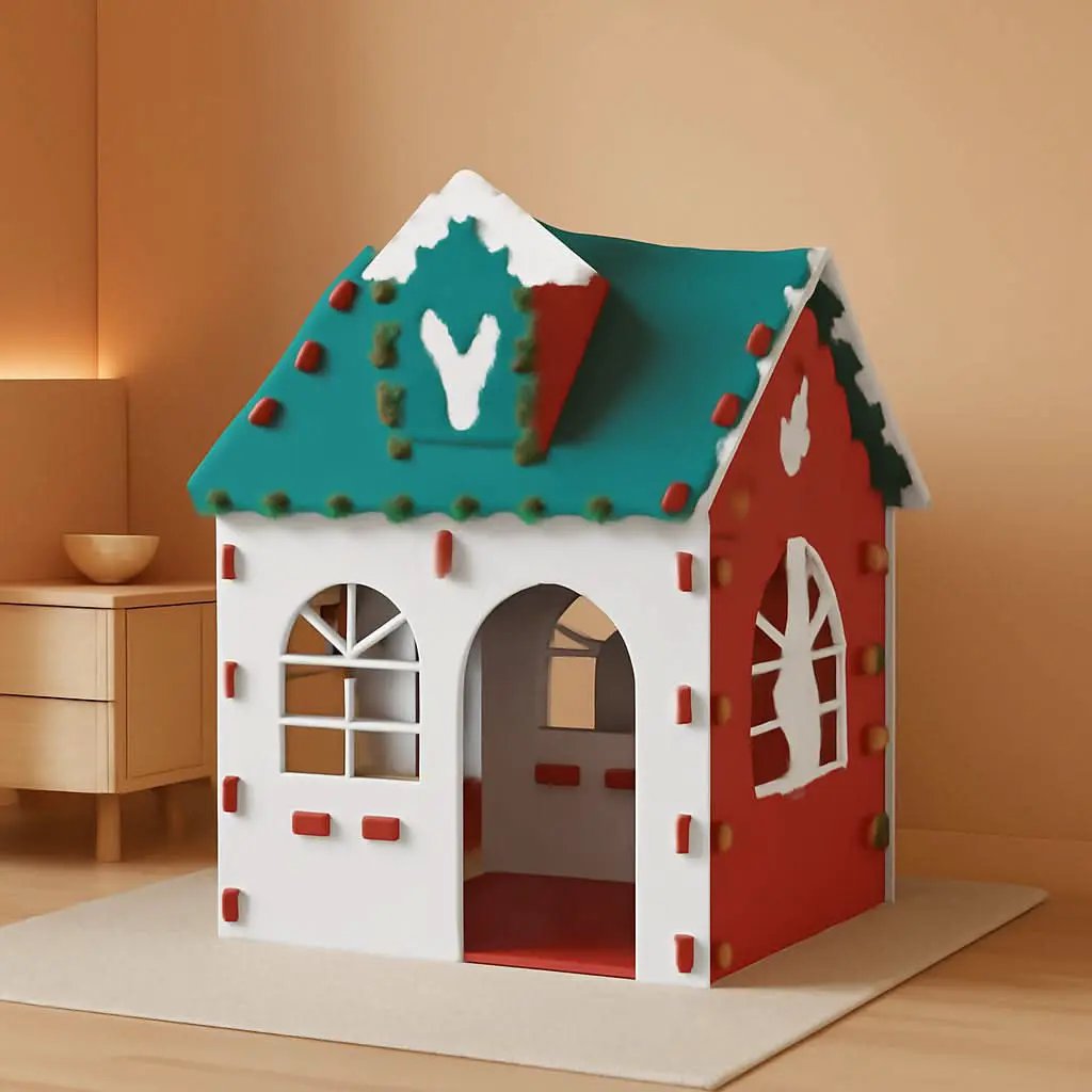 Holiday Season Kids Indoor Outdoor White EVA Playhouse from PriceLows™
