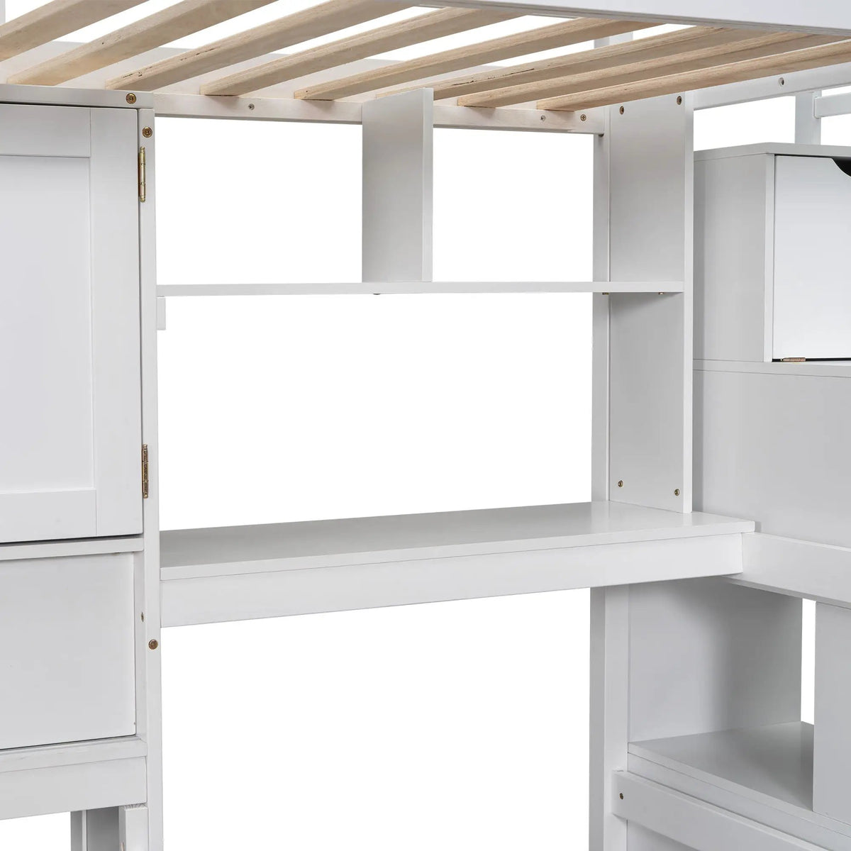 Loft Bed | Solid Pine Wood | Built In Desk | Side Storage