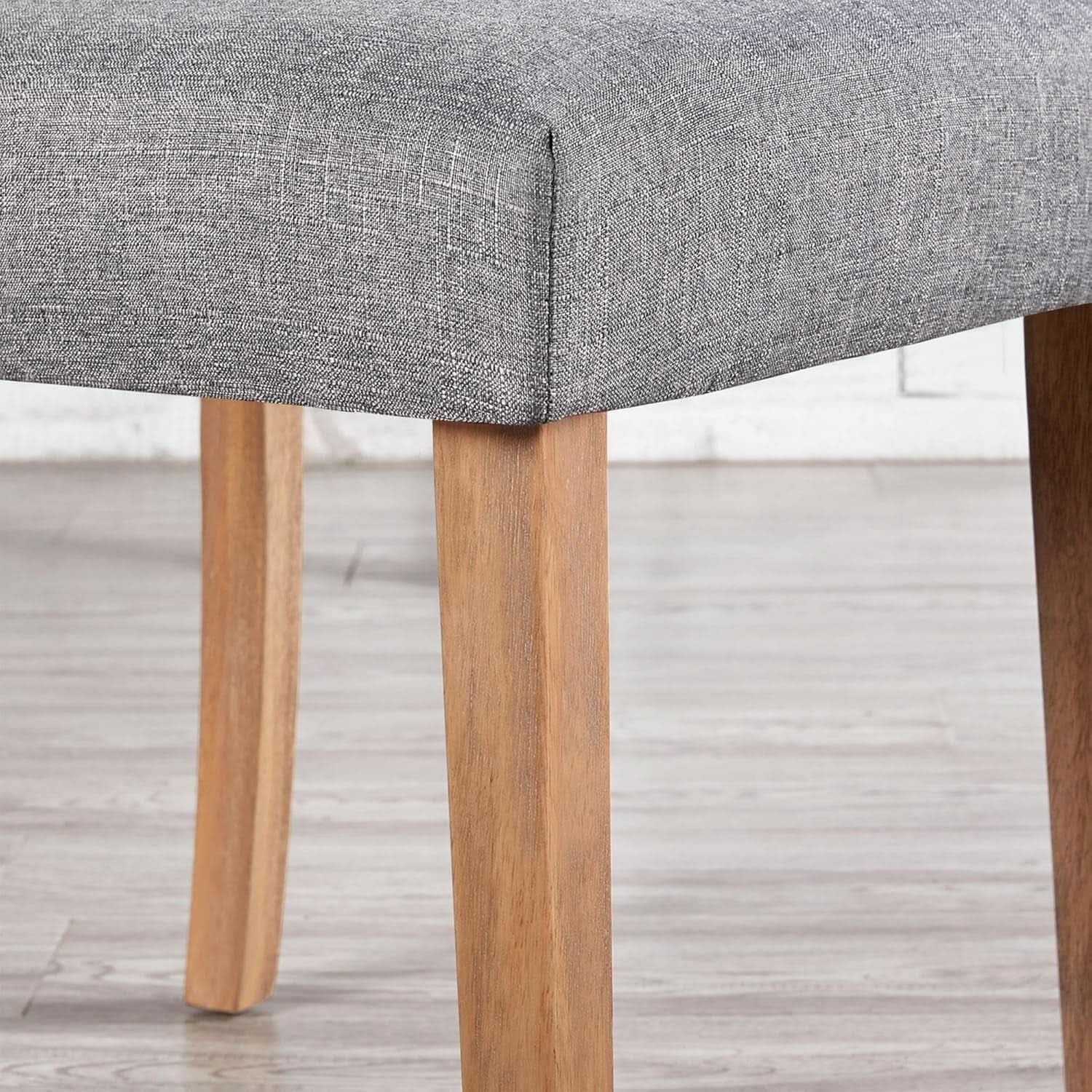 Parsons Dining Chairs Set of 2 Upholstered High Back Dark Gray from PriceLows™