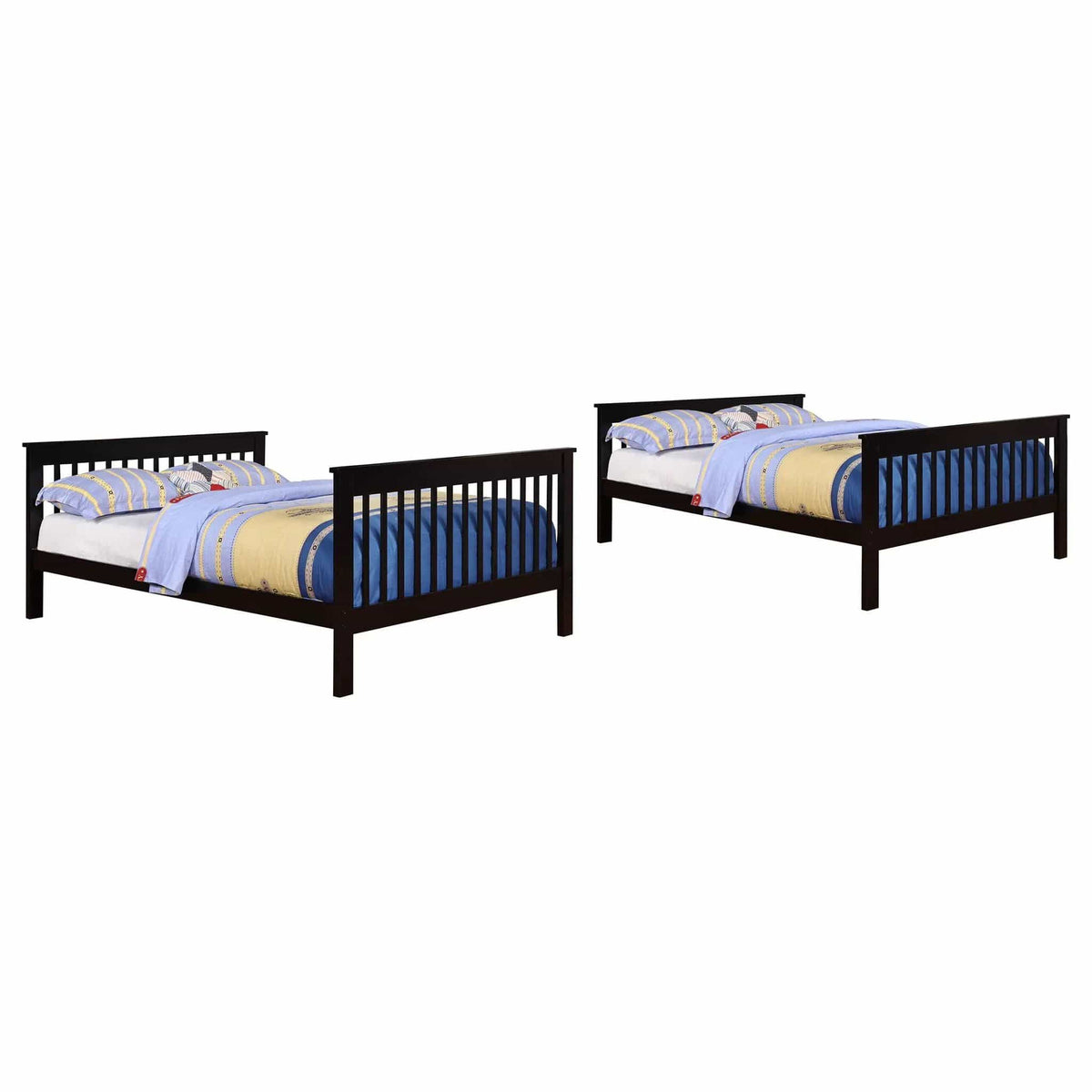 Chapman Wood Full Over Full Bunk Bed | 79.75 x 59.5 x 60.75 in | Wood | Black
