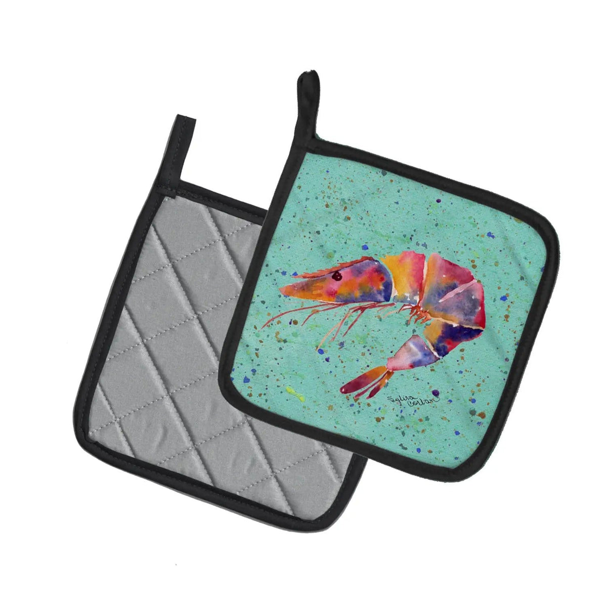 Pot Holder Set of 2 | Heat Resistant Quilted Hot Pads | 7.5 x 7.5 Inch | Shrmip