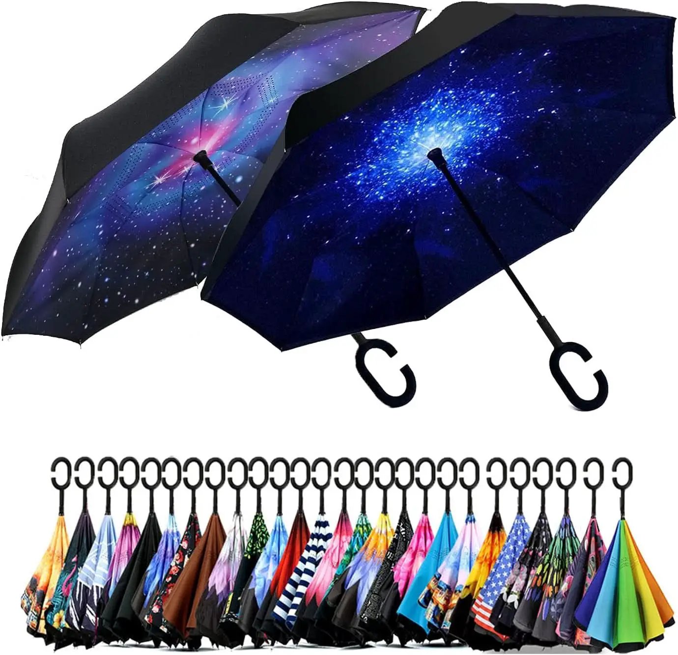 49 To 56 Inch Inverted Umbrella With C Shape Handle from PriceLows™