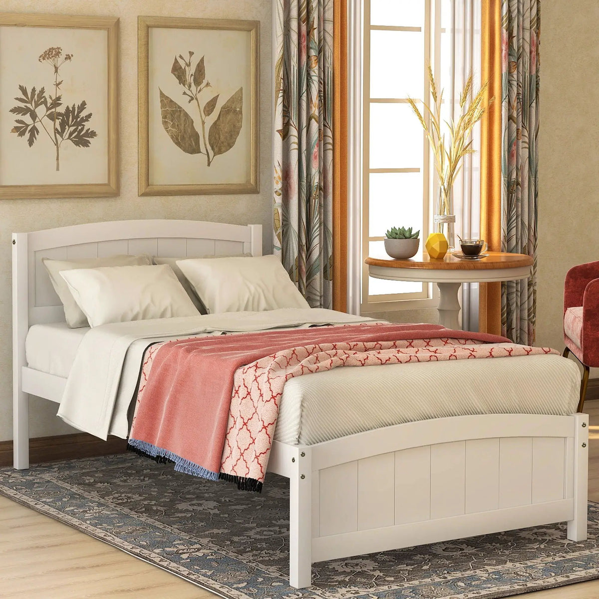 Wood Platform Bed | Headboard And Footboard | Slat Support | Minimalist Style