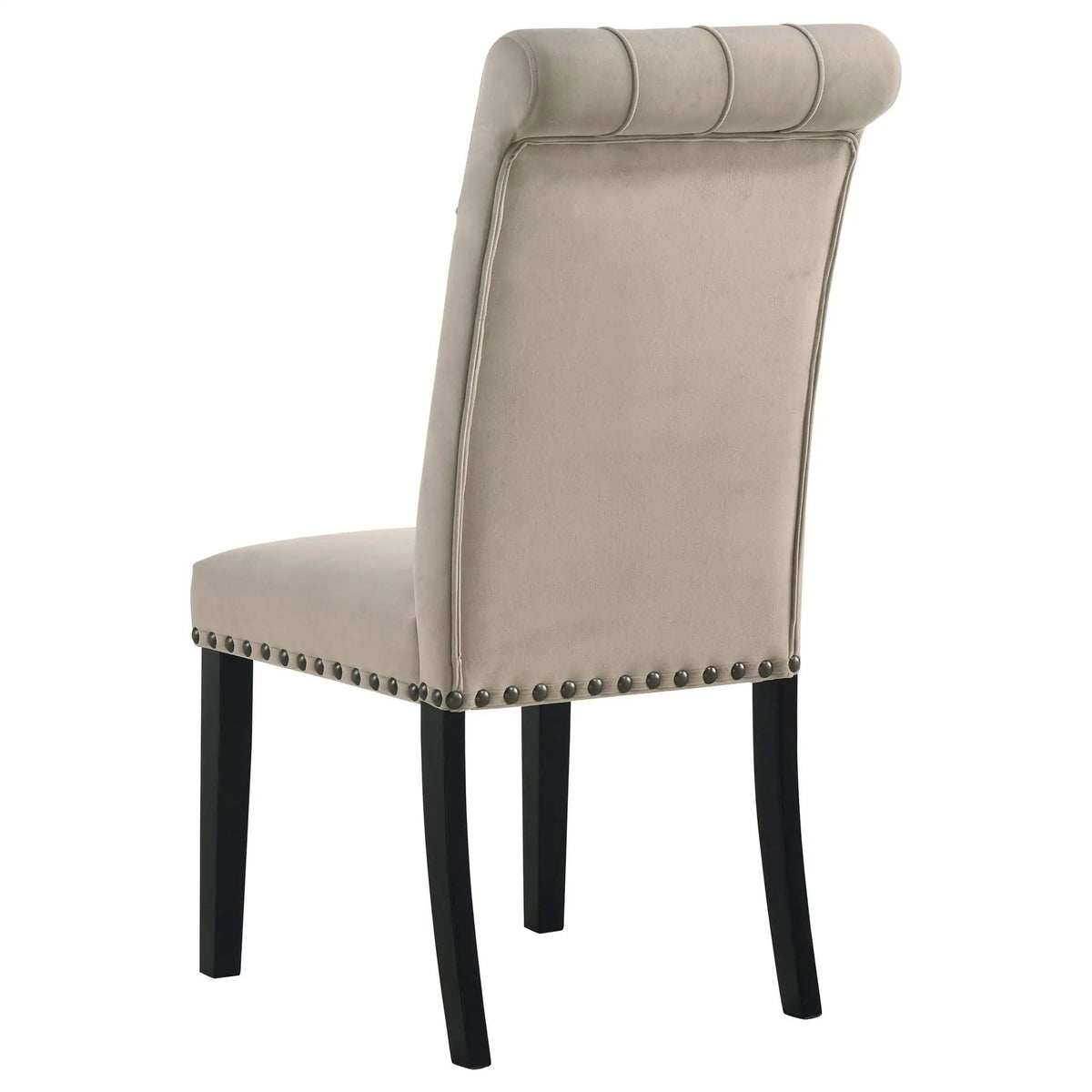 Alana Velvet Upholstered Dining Side Chair Sand (Set of 2) | 18 x 27.25 x 41.5 in | Velvet | Dining Room