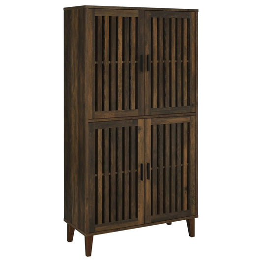 Elouise 4-door Engineered Wood Tall Accent Cabinet Dark Pine | 35.5 x 15.5 x 69 in | Engineered Wood | Living Room