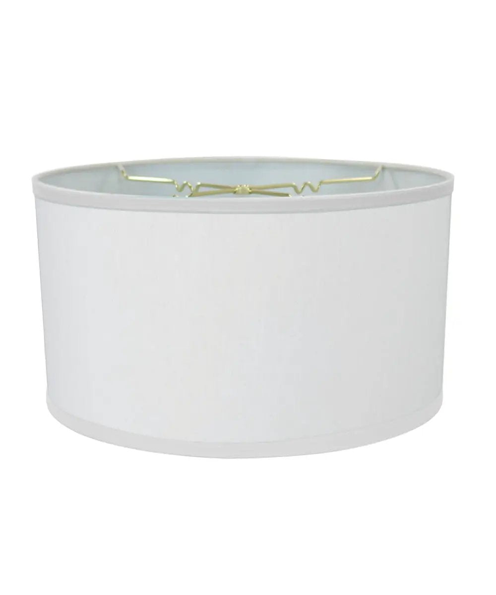 Drum Lampshade | White Linen | Shallow Design | 18 Inch Round