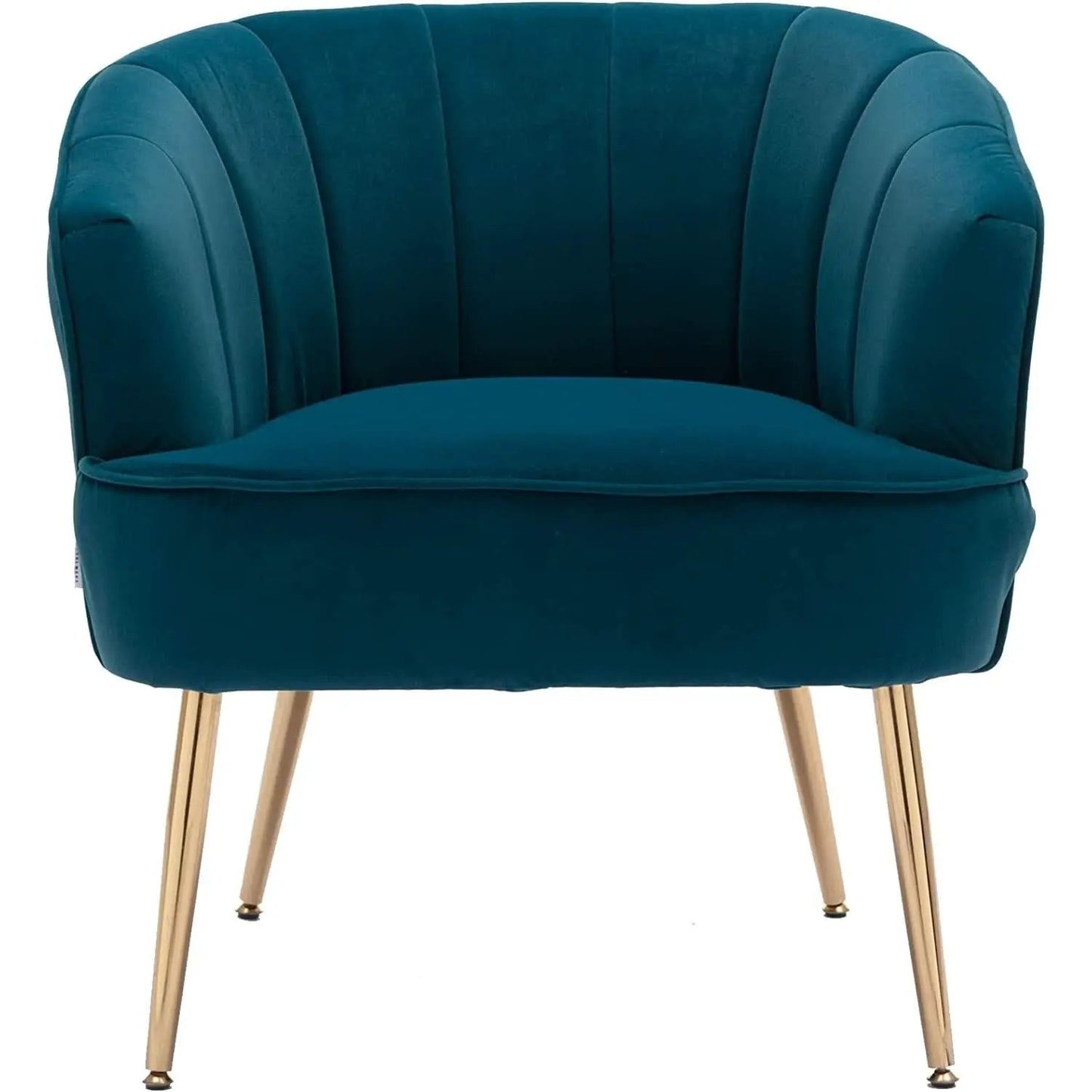 Teal Velvet Accent Chair With Golden Legs Ultra Plush from PriceLows™