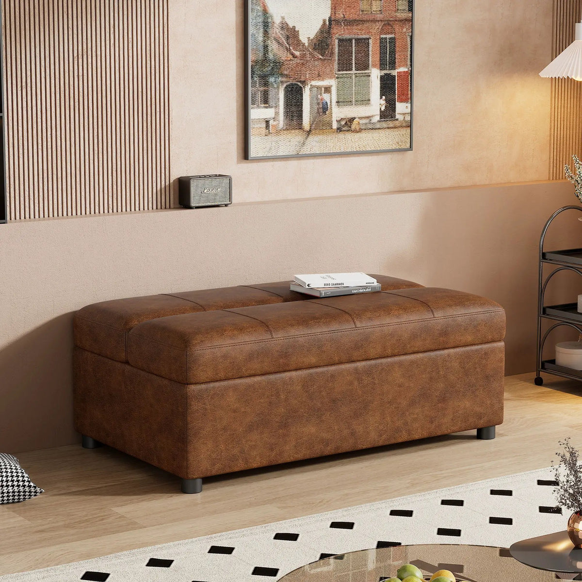 Twin Size Folding Ottoman Sleeper Bed | Includes Mattress | Convertible Guest Bed | High-Density Foam