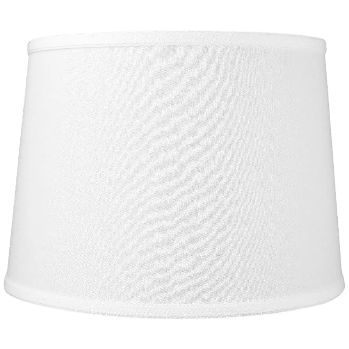 Linen Drum Lampshade | 14 Inch Wide | 10 Inch High | White