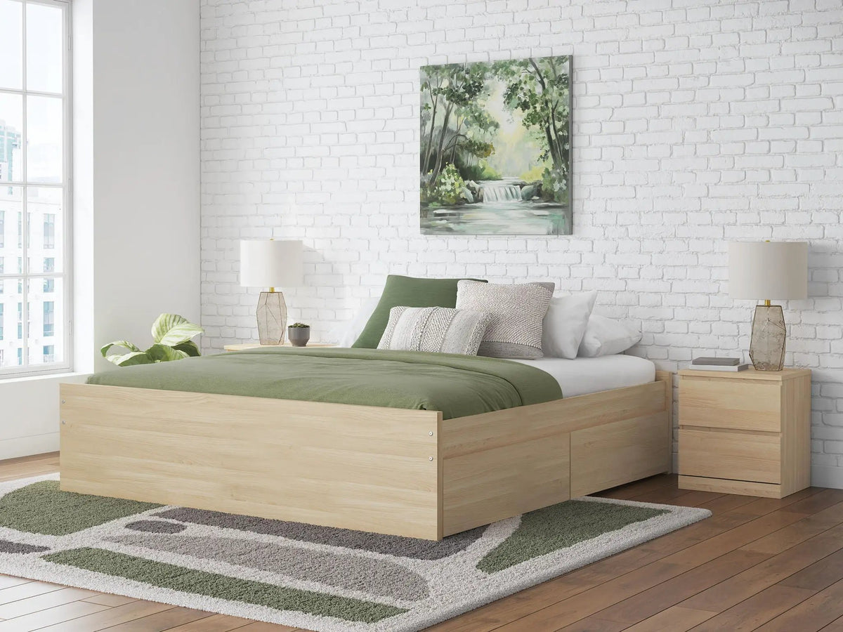 Platform Bed | Four Storage Drawers | Clean Minimal Design
