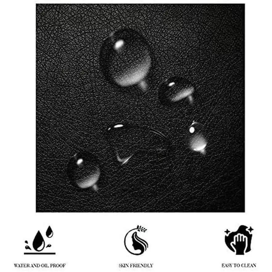 Black King Faux Leather Platform Bed Adjustable Headboard from PriceLows™