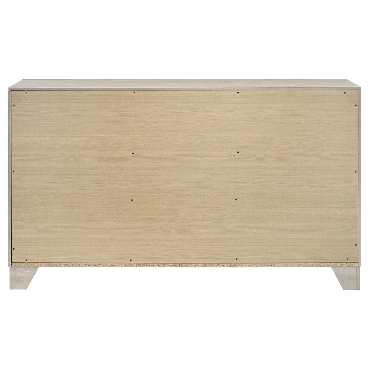Trenton 6-drawer Bedroom Dresser Rustic | 58.25 x 16.25 x 33.75 in | Metal & Veneer | Cream