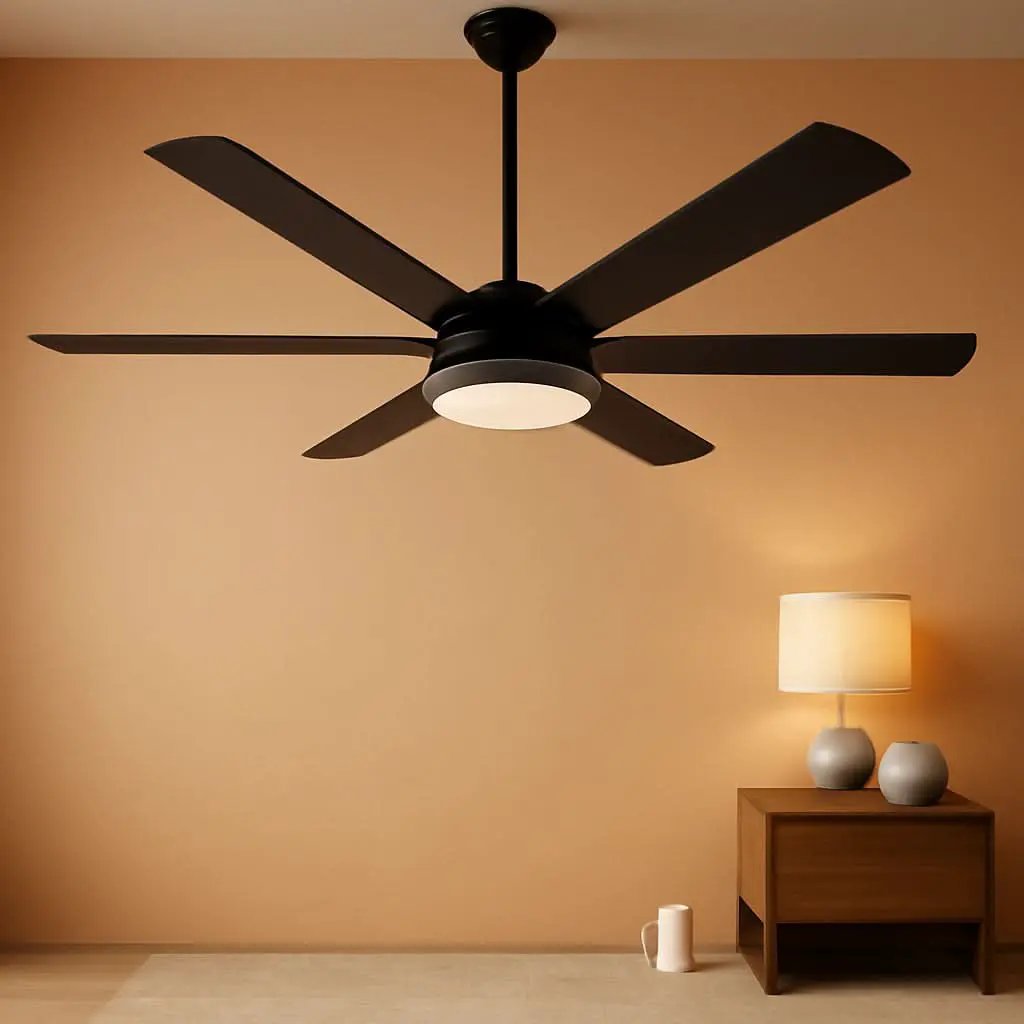 62-Inch Ceiling Fan With Lights And Remote Control Black from PriceLows™
