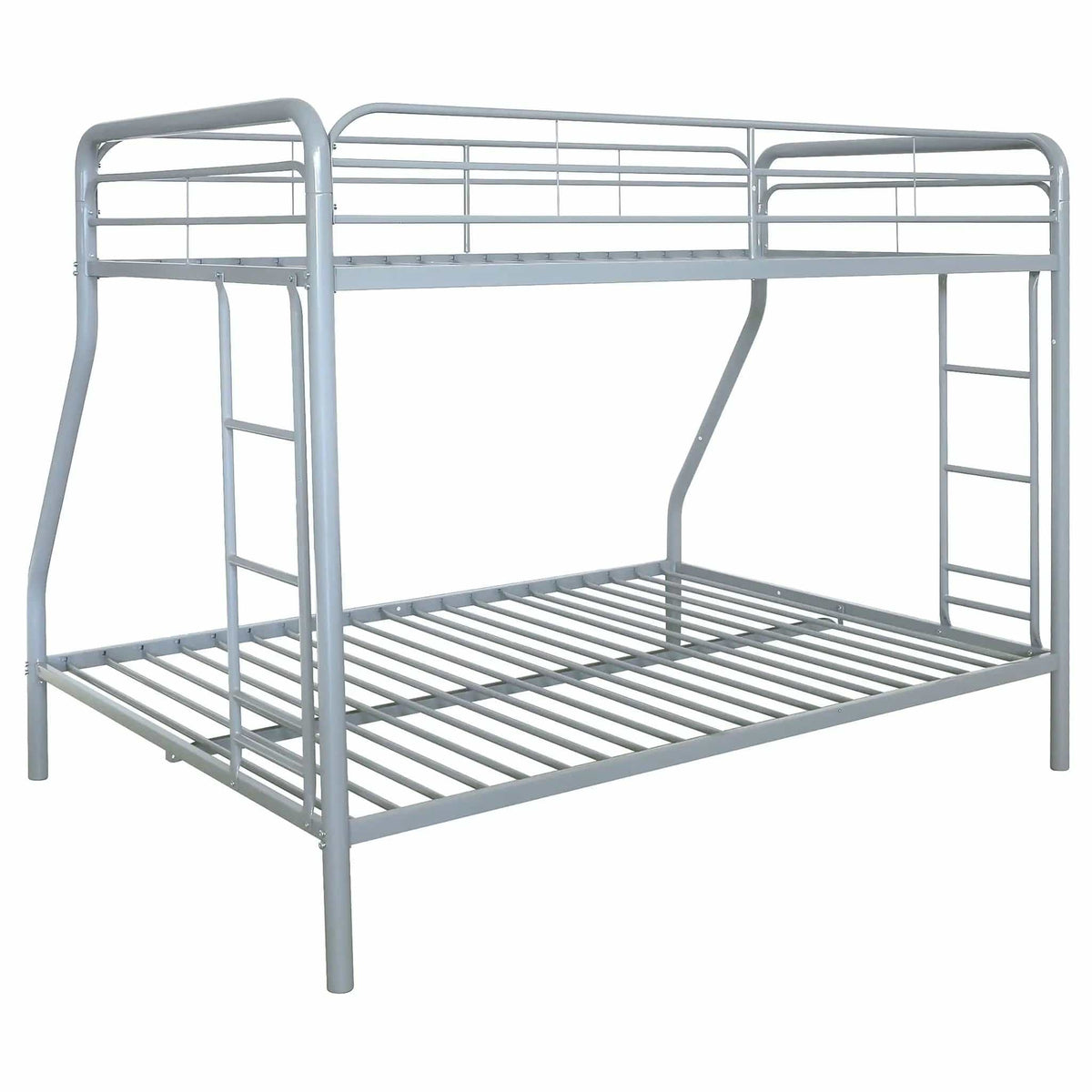 Carson Metal Twin Over Full Bunk Bed Glossy | 77.75 x 56.75 x 61.25 in | Metal | Silver
