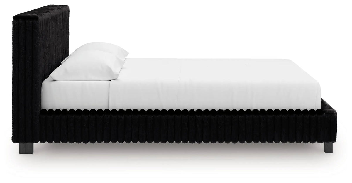 Zuraleus Upholstered Bed | Corded Fabric | Casual Contemporary Style | 91.25 Inch Width