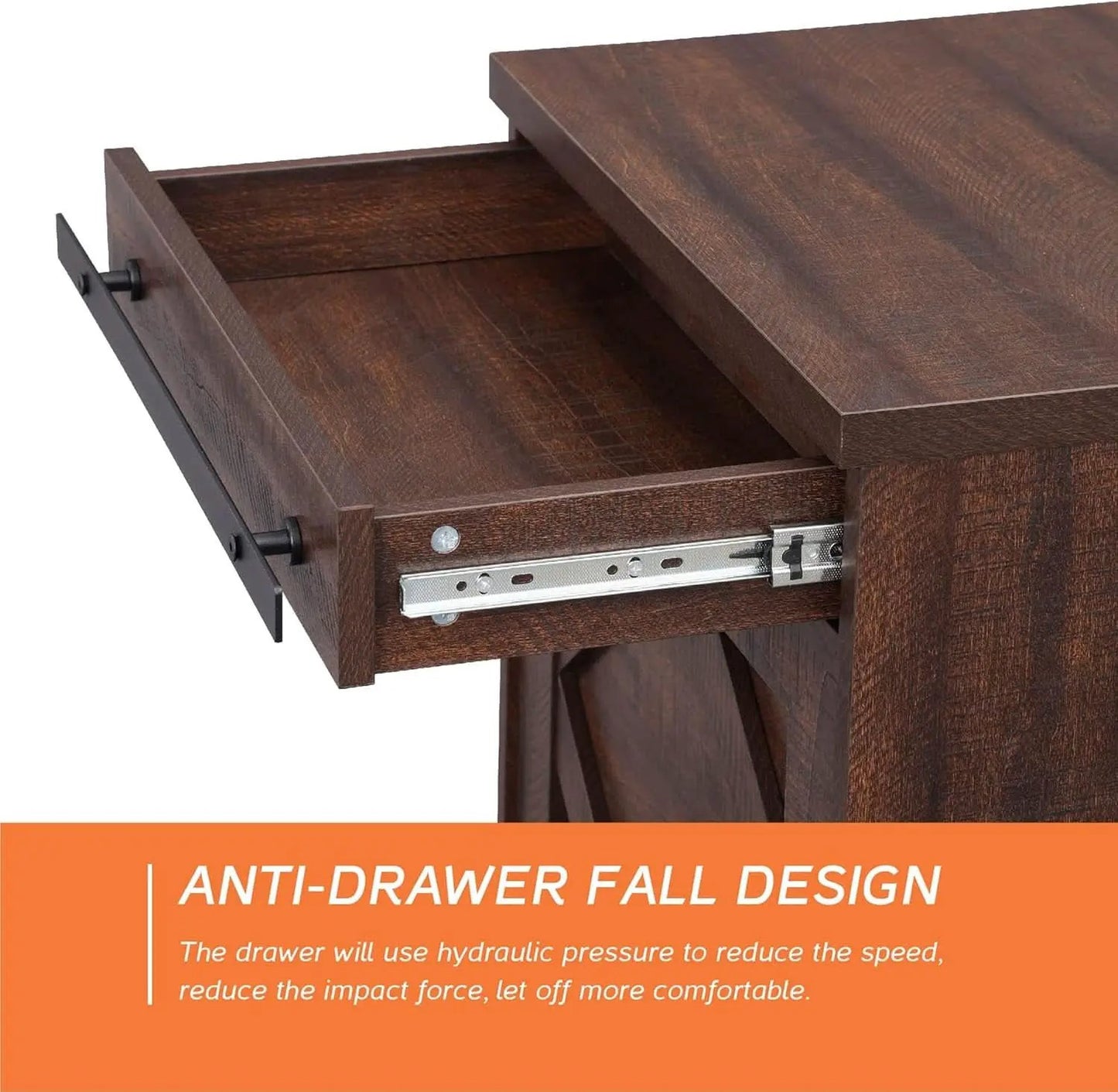 98.4 Inch Rustic Brown TV Stand With 4 Drawers And Shelves from PriceLows™