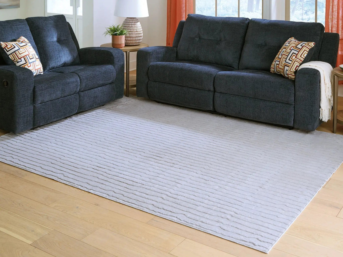 Worthley Washable Rug | Subtle Stripes | Soft Faux Fur | Neutral Tone