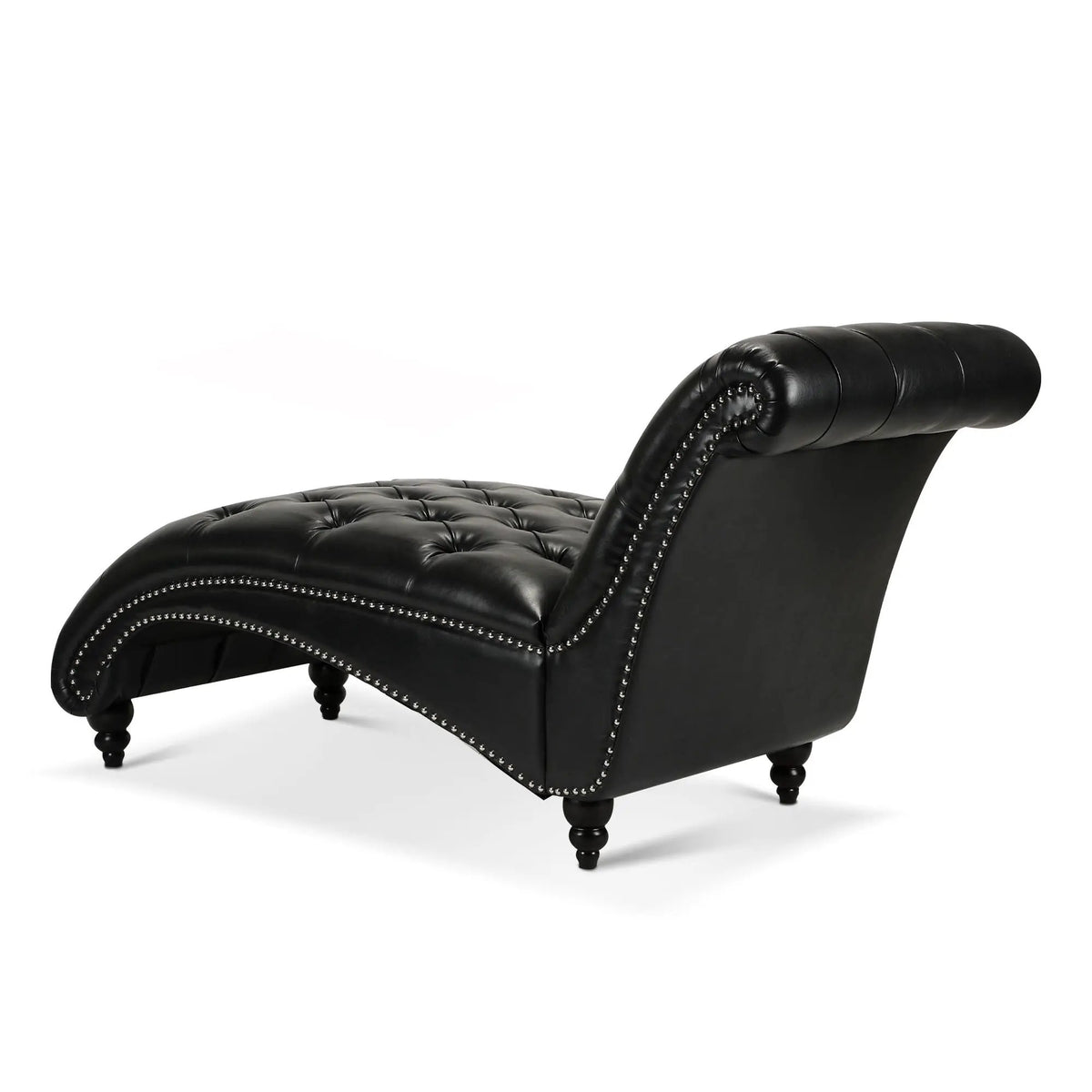 Tufted Armless Chaise Lounge | High Density Foam | Bubble Nail Trim