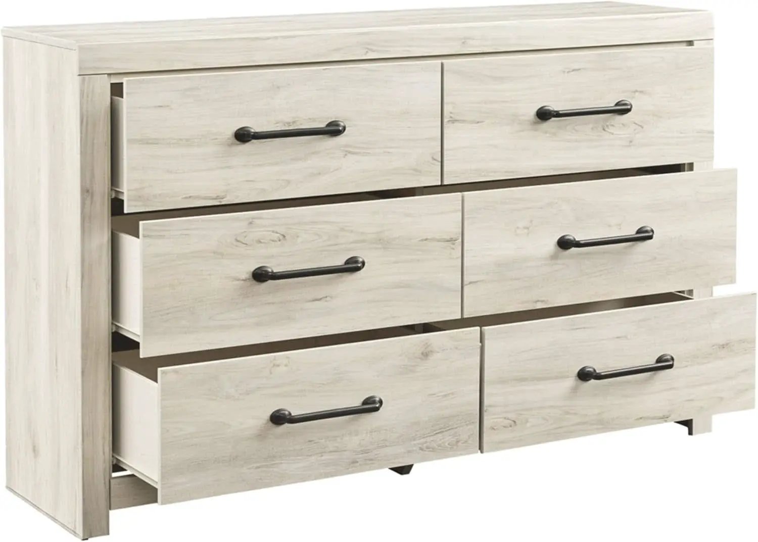 Cambeck Farmhouse Industrial 6 Drawer Dresser Whitewash from PriceLows™