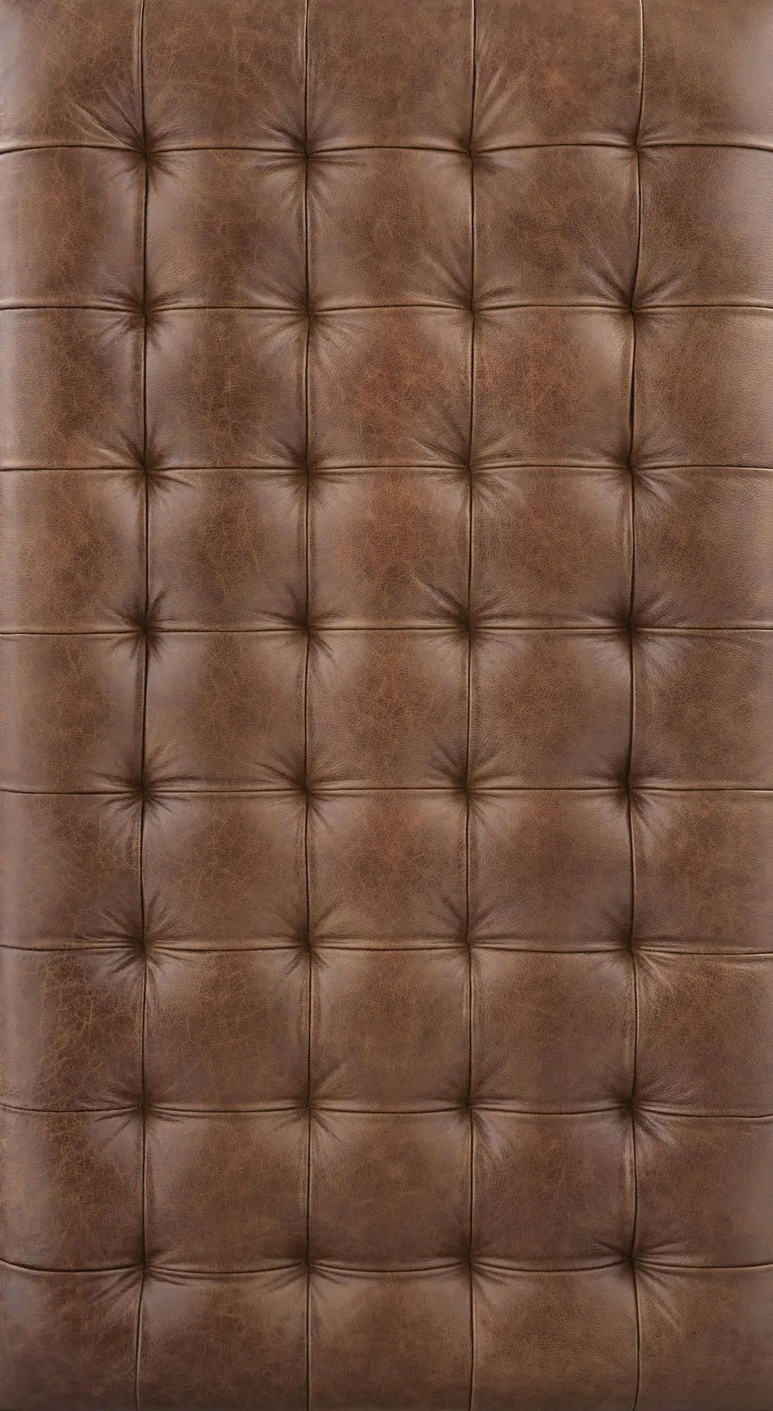 Junsor Cocktail Ottoman | 48 x 28 x 19.5 in | Leather & Metal | Brown / Black