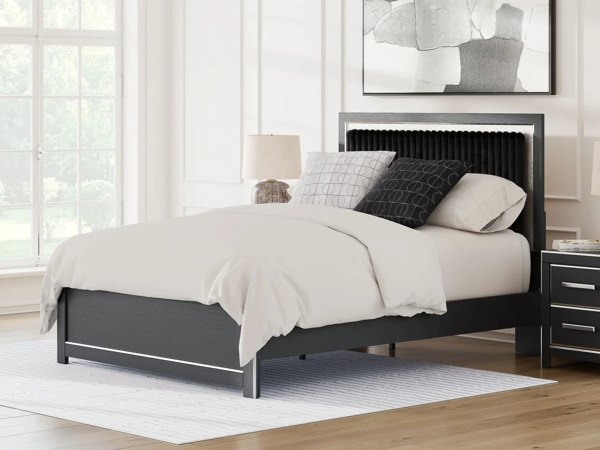 Zuraleus Upholstered Panel Platform Bed With Roll Slats | 4 Pieces | Bedroom Furniture | Bedroom