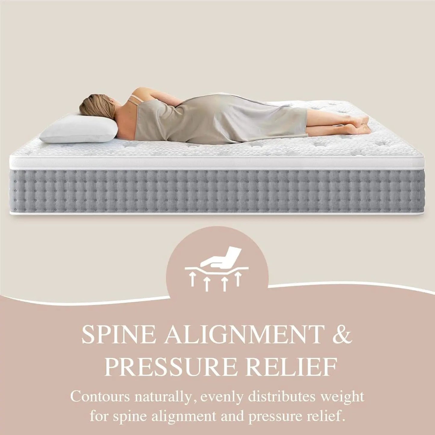 Firm Queen 14 Inch Mattress Hybrid Lumbar Support Plus from PriceLows™