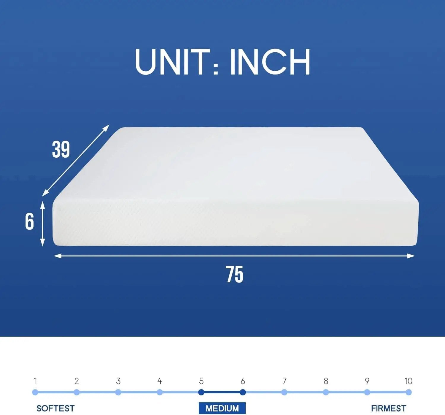 Twin Gel Memory Foam Mattress 6 Inch Cooling Comfort from PriceLows™