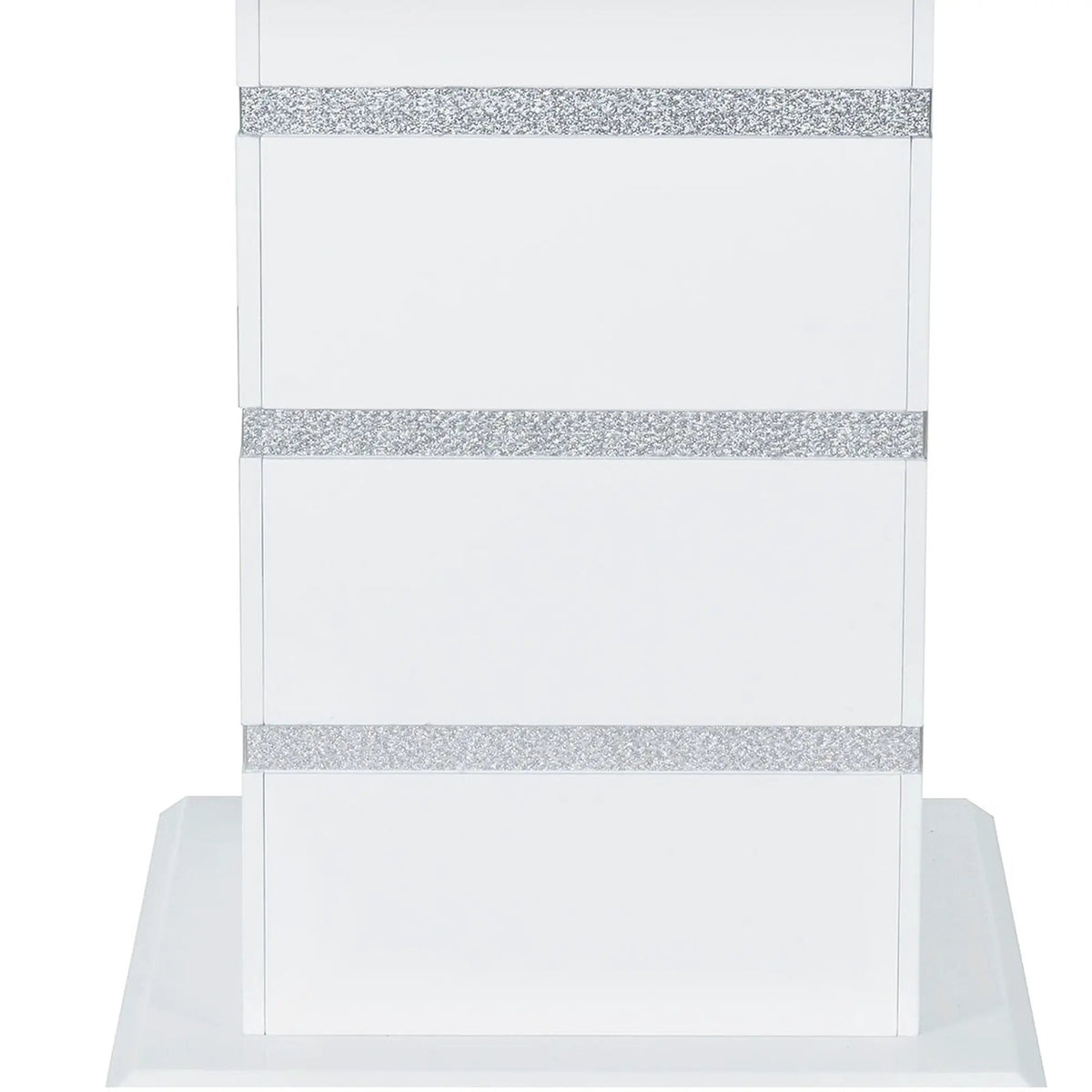 Ariya Bar Table | 47 Inch Square | Pedestal Base | Glass And Acrylic