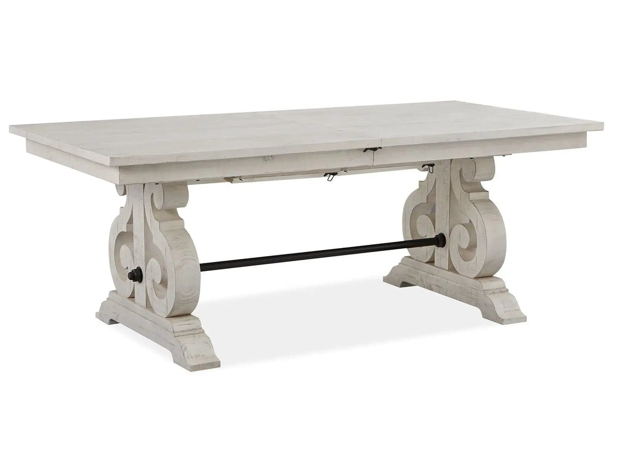 Bronwyn Rectangular Dining Table Dining Tables with Extension | Dining Tables with Extension | Brass | Alabaster