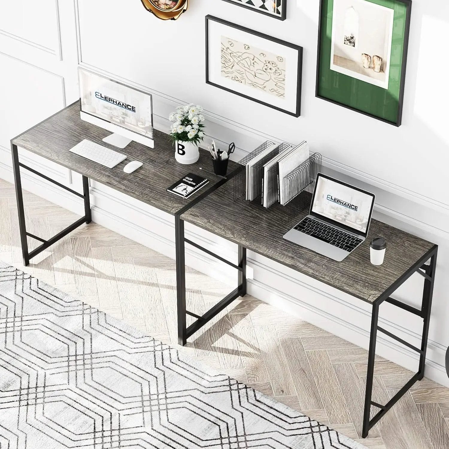 Folding Desk Compact No Assembly For Small Home Office from PriceLows™