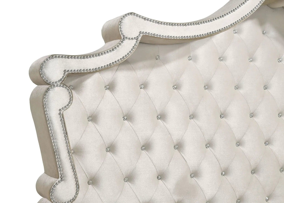 Antonella 4-piece Queen Bedroom Set | 4-Piece Set | Crystal | Ivory