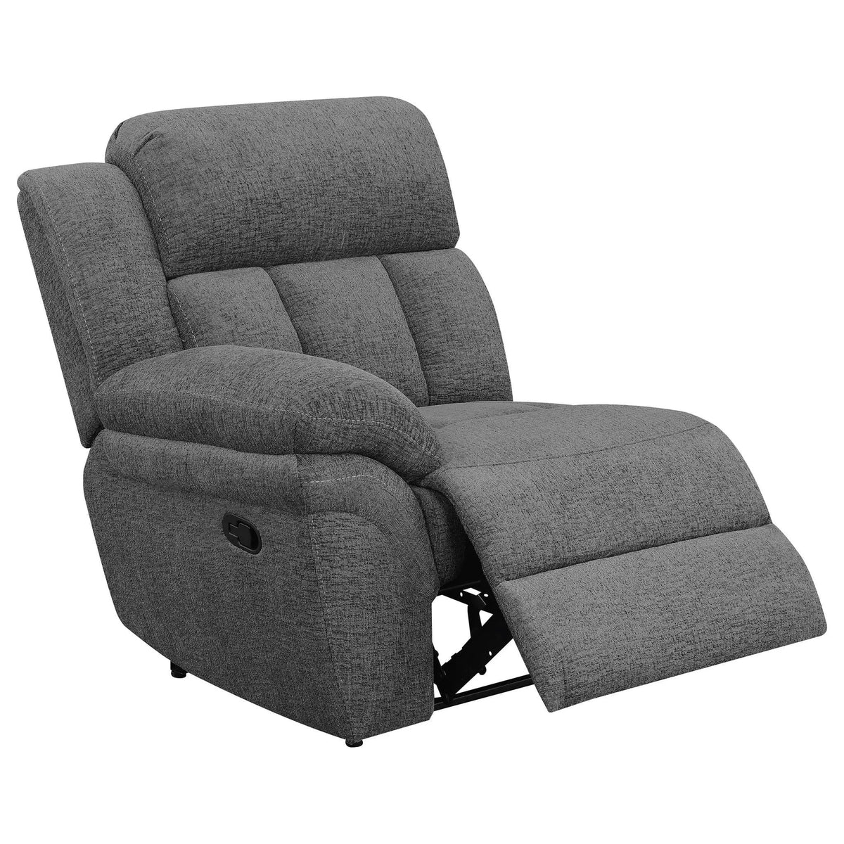 Bahrain 5-piece Upholstered Home Theater Seating Reclining Chair & Console | 5-Piece Set | Living Room Furniture | Charcoal