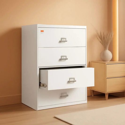 White 4 Drawer Fire Safe Lateral File Cabinet 1 Hour from PriceLows™