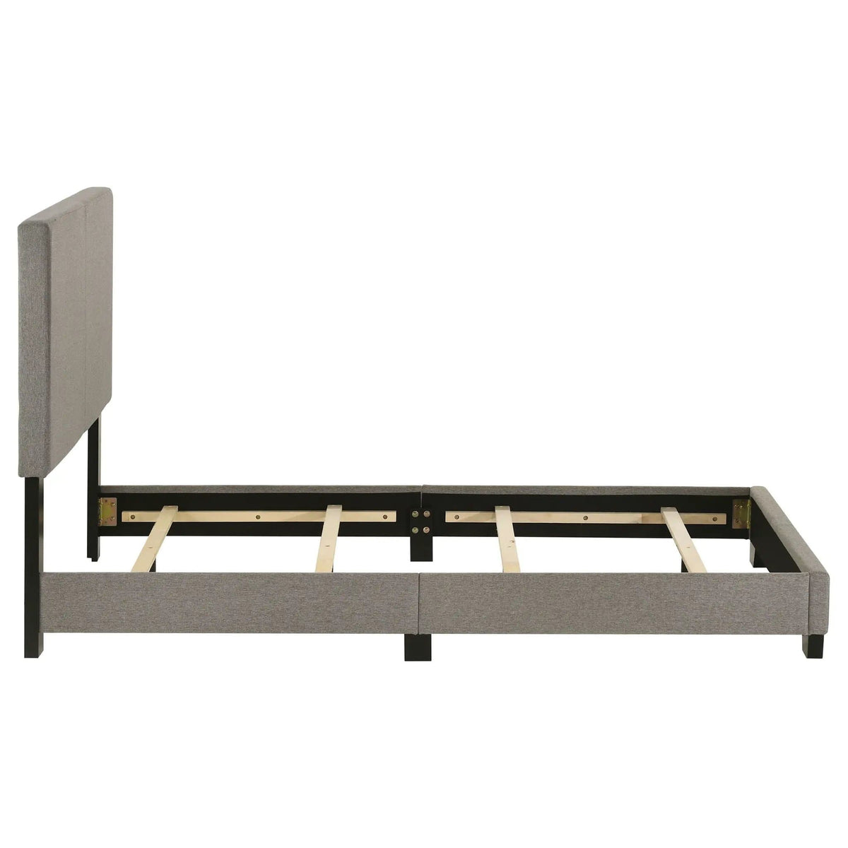 Dorian Fabric Upholstered Twin Panel Bed | 43 x 81.25 x 45.75 in | Fabric & Wood | Taupe