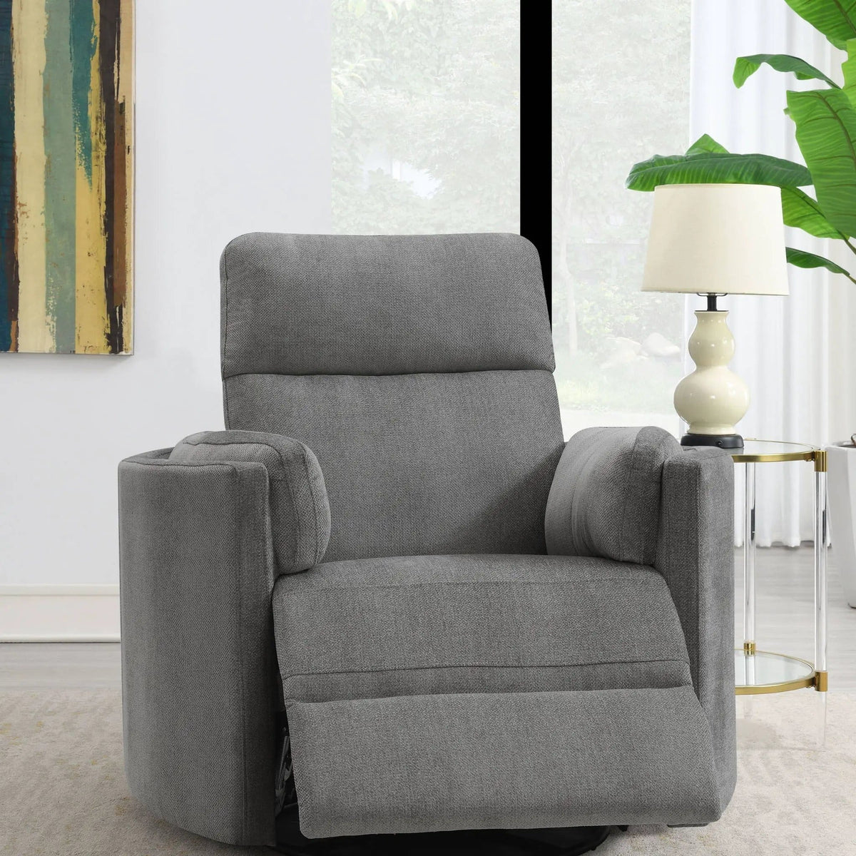 Sagen Glider Recliner With Swivel Swivel Glider Chair | 3 Pieces | Wood | Living Room