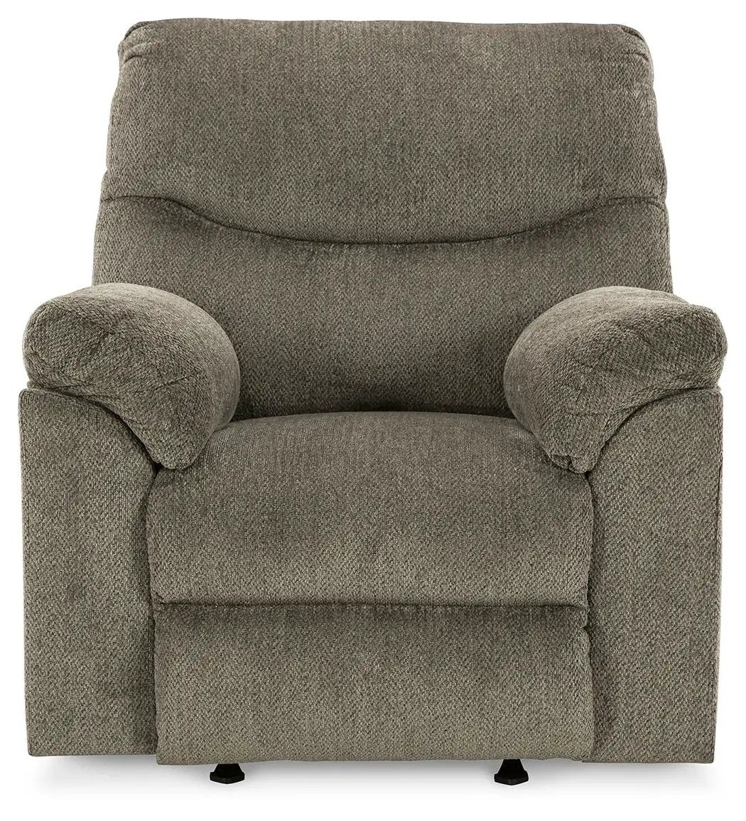 Alphons Rocker Recliner | Pull-Tab Reclining | Neutral Upholstery | Universal Appeal
