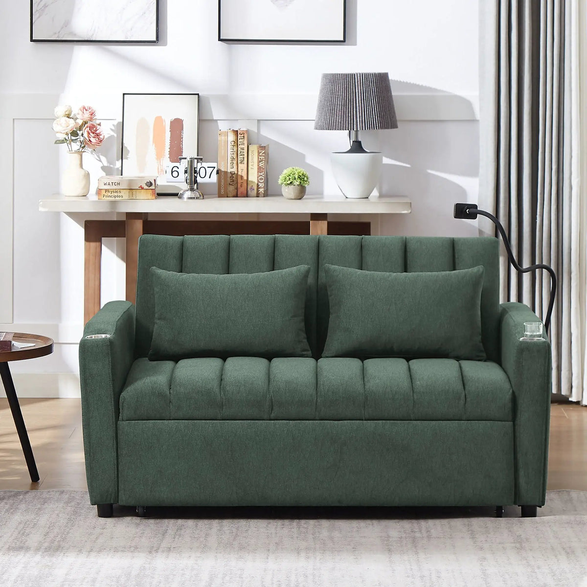 Convertible Sofa Bed | Adjustable Backrest | USB Charging Ports