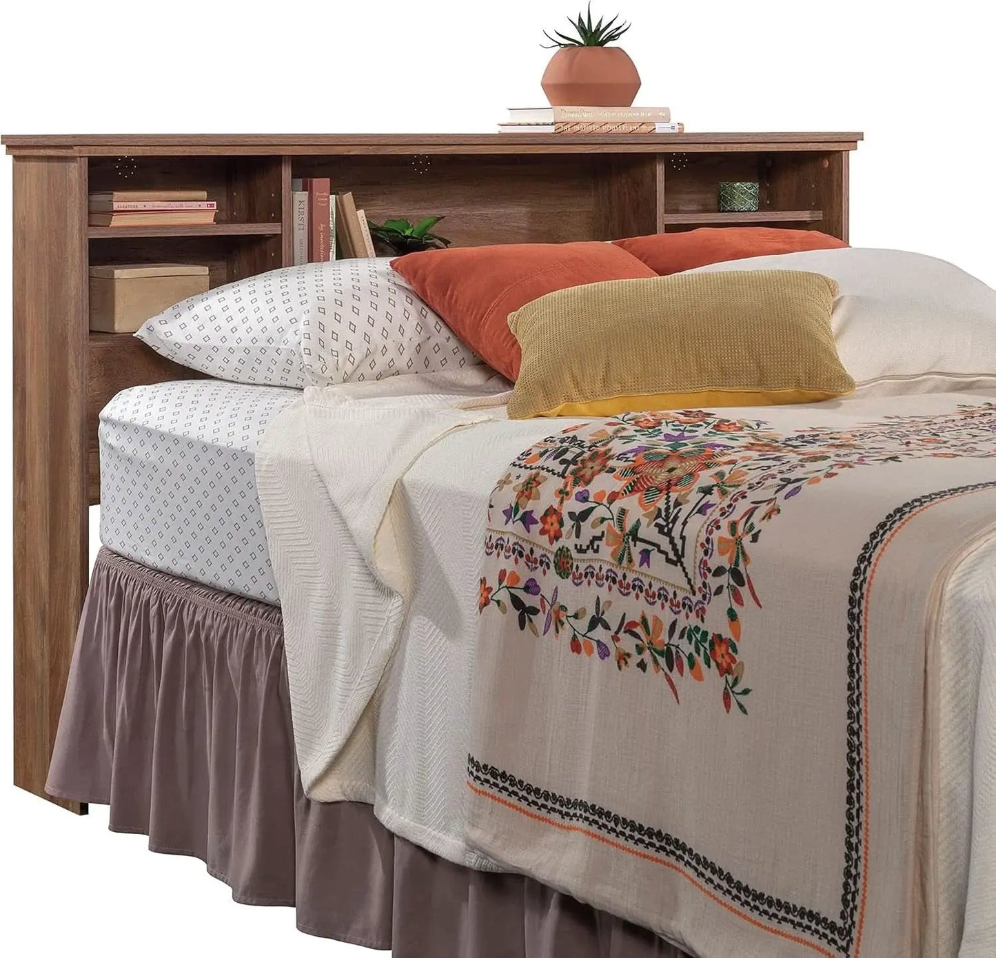 Stylish Full Queen Headboard with Spacious Storage Solution from PriceLows™