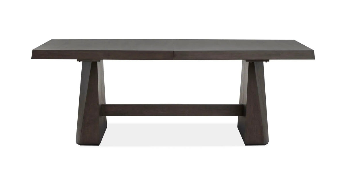 Tauren Extendable Double Pedestal Dining Table Dining Tables with Extension | Dining Tables with Extension | Oak Veneer | Coffee Bean