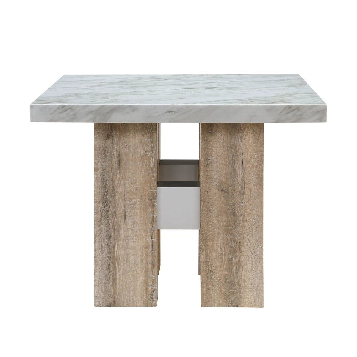 Mikha Bar Table | 48 Inch Square | Rubberwood Construction | Sleek Finish