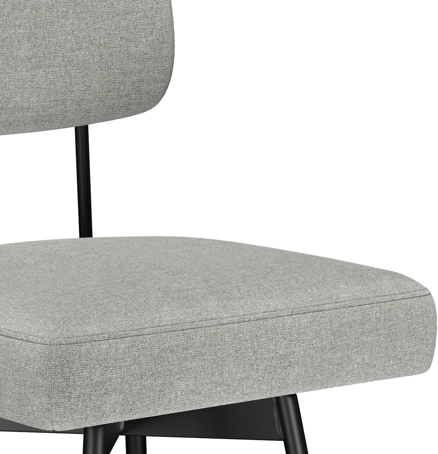 Giselle Swivel Bar Stools Set 2 29 Inch Upholstered Light Grey from PriceLows™