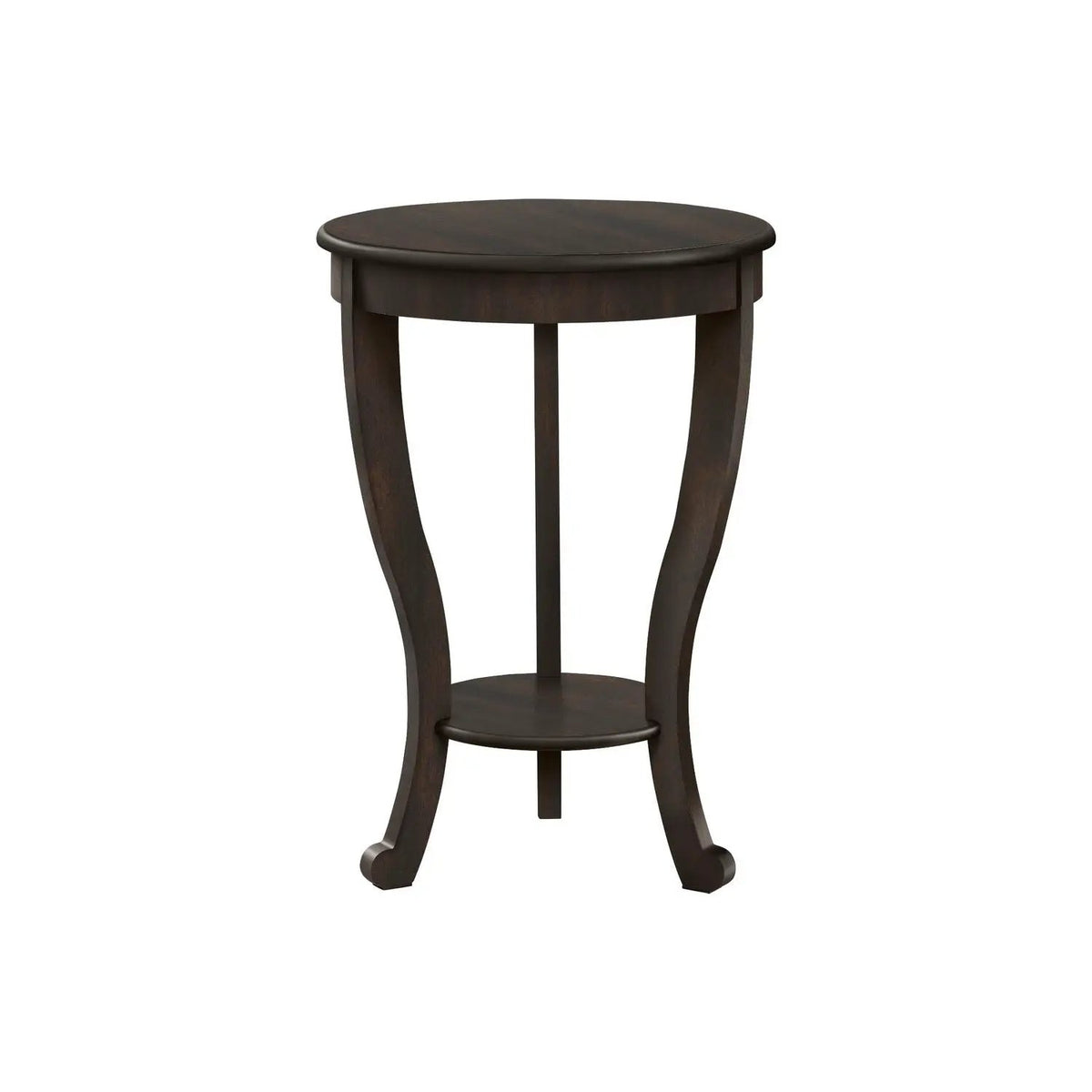 Accent End Table | 2 Tier | Dark Walnut Veneer | Traditional