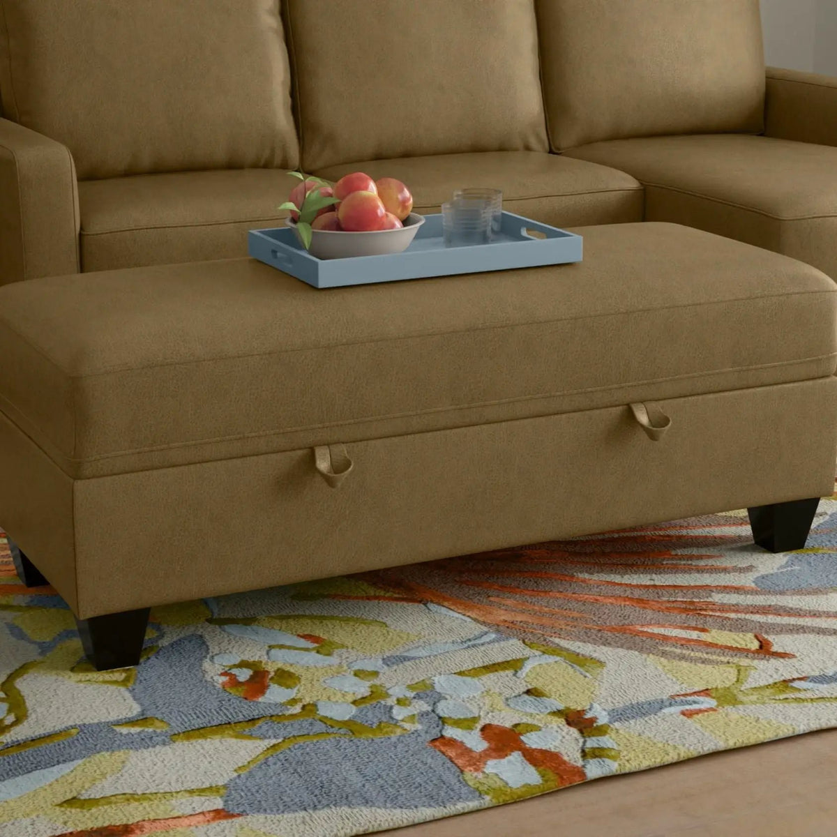 Drason Storage Ottoman | Transitional Style | Minimal Assembly | Low Maintenance